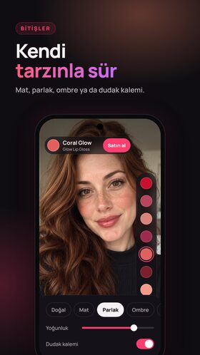 Mat, parlak, ombre ve dolgun dudak bitişleri